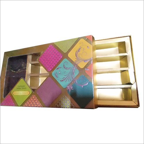 Rectangular 4 Compartment Sweet Packaging Box