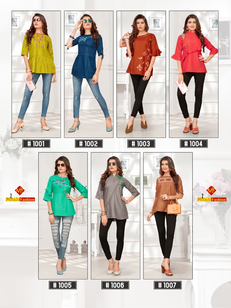 Cotton Slub Short Kurti - Swees Cotton Slub, Size S(36)-xl(42), Ruby Color, 3-4th Sleeves | Embroidered Design, Cool Dry, Quick Dry, Washable