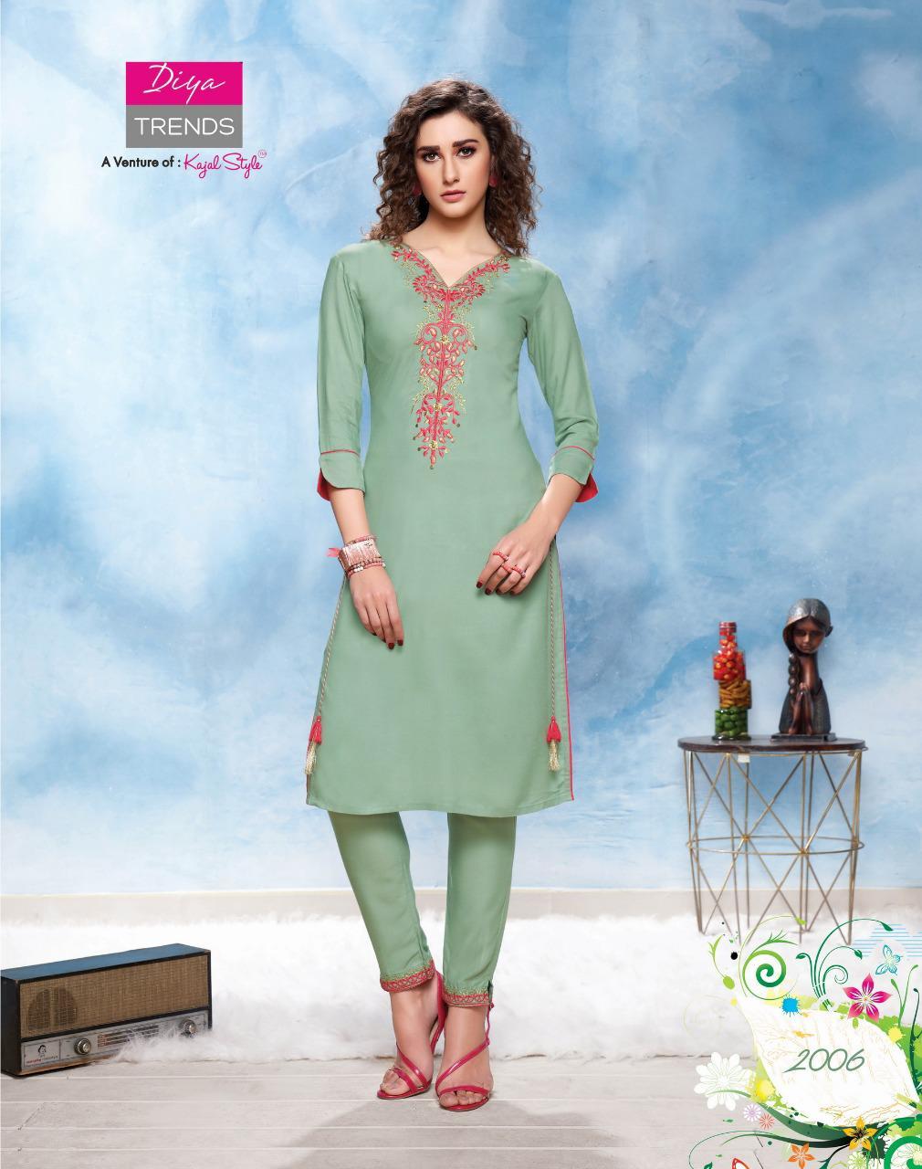 Dry Cleaning Rayon Cotton Flex Kurti With Pant Pair