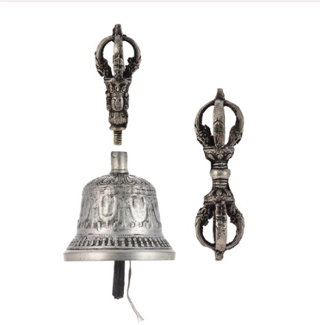 White Singing Bell Handcrafted Tibetan Buddhist Temple Singing Bell
