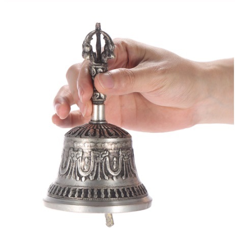 White Singing Bell Handcrafted Tibetan Buddhist Temple Singing Bell
