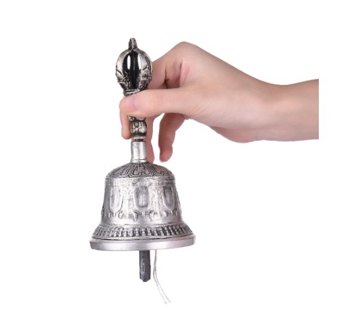White Singing Bell Handcrafted Tibetan Buddhist Temple Singing Bell