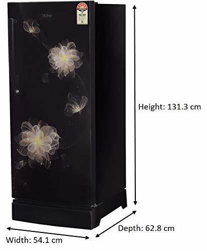 Haier 195 L 5 Star ( 2019 ) Direct-cool Single Door Refrigerator (Hrd-1955pkb-e, Black Blossom)