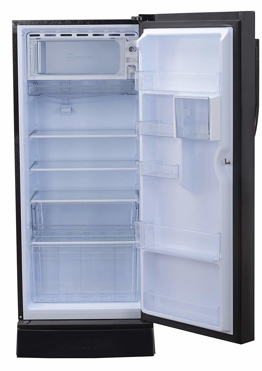 Haier 195 L 5 Star ( 2019 ) Direct-cool Single Door Refrigerator (Hrd-1955pkb-e, Black Blossom)