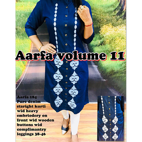 Denim Straight Kurti