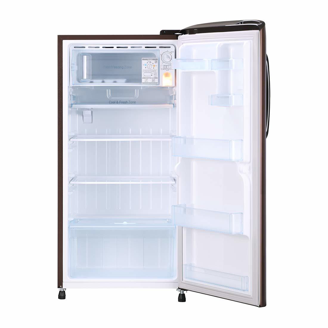 Lg 215 L 5 Star ( 2019 ) Inverter Direct Cool Single Door Refrigerator (Gl-b221aasy, Amber Steel)