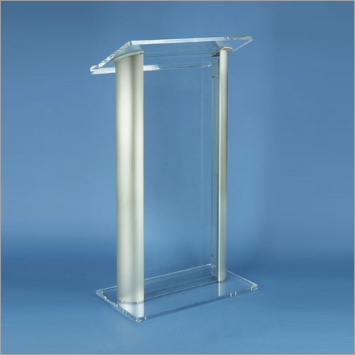 Glossy Angled Acrylic Podium
