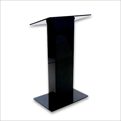 Glossy Black Acrylic Podium