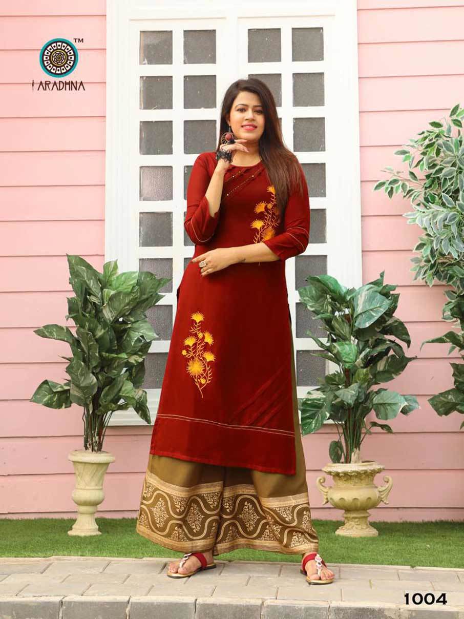 Dry Cleaning Rayon Embroidery Wholesale Kurti
