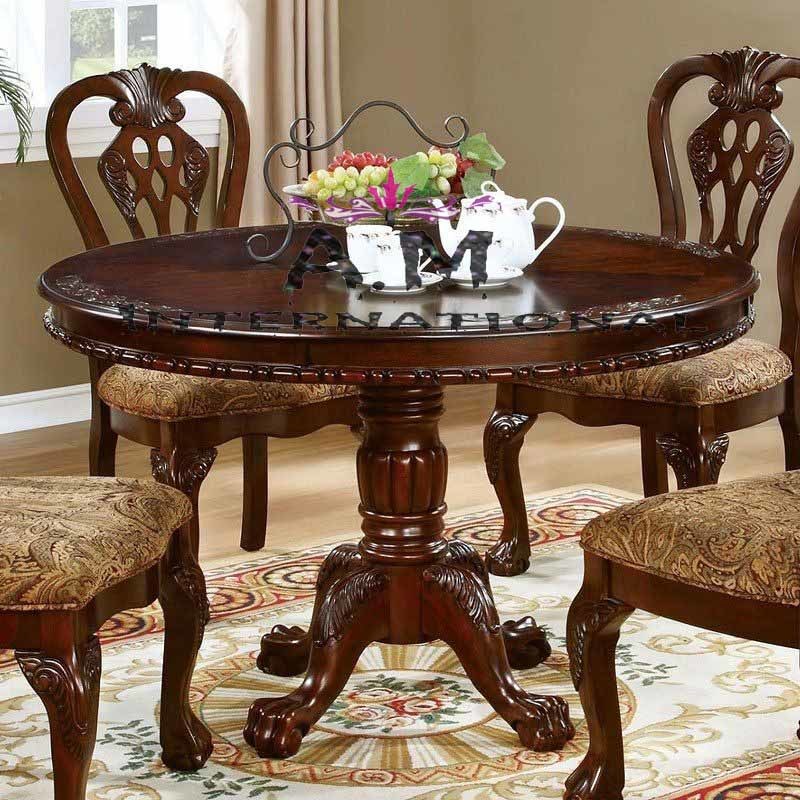 Handmade 4 Seater Round Dining Table Set