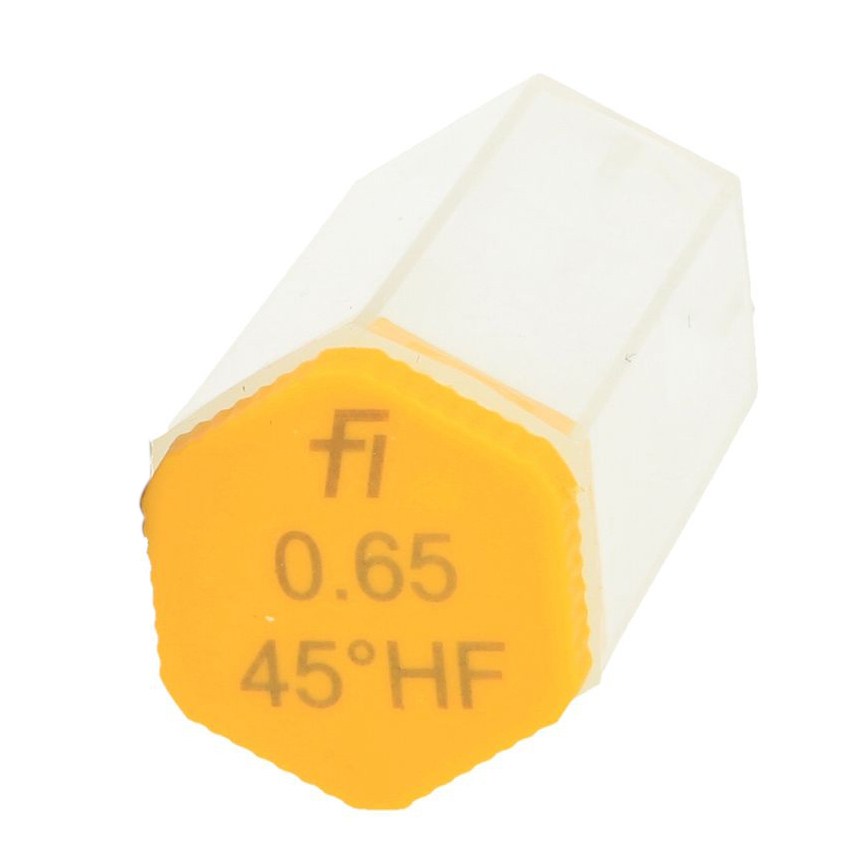 Fluidics Burner Nozzle - 45 Degree Flow Rate 0.35 To 0.85 Hf | Sintered Bronze Filter, Universal Design, Industrial Use