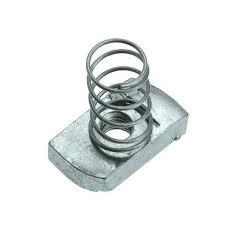 Spring Nut - M6 Size, 15mm Height, 20mm Length | Steel, Zinc Plated, 10N/mm Spring Rate, 12mm Width