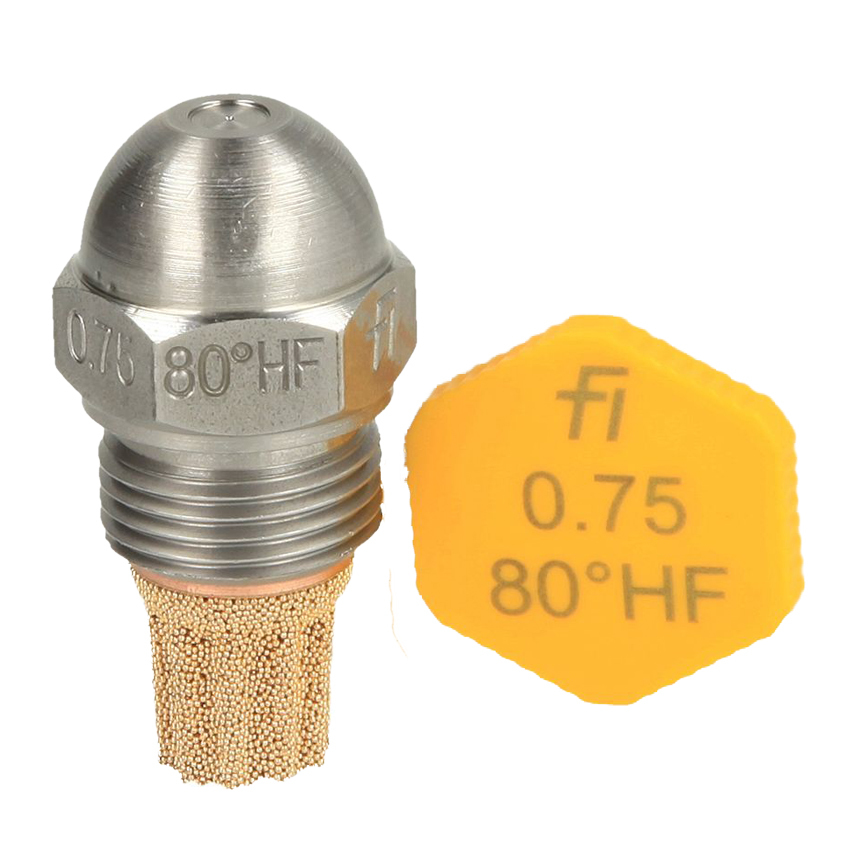 Fluidics Burner Nozzle - 80 Degree High Flow, Industrial Use, Available In Various Flow Rates