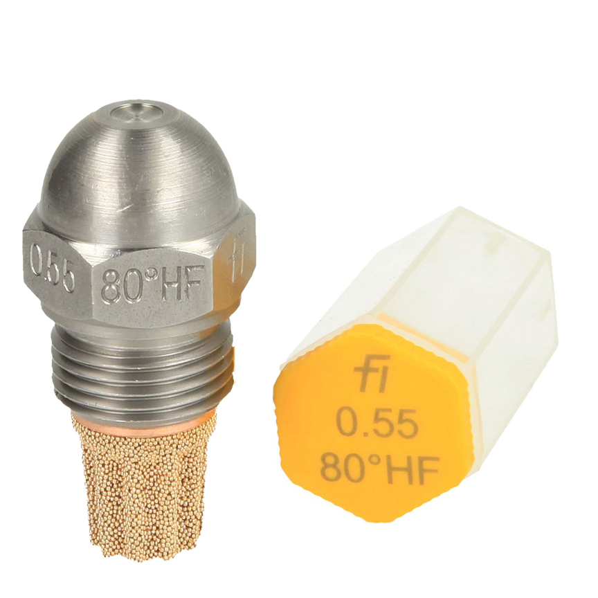 Fluidics Burner Nozzle - 80 Degree High Flow, Industrial Use, Available In Various Flow Rates