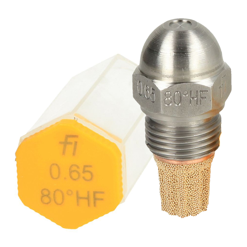 Fluidics Burner Nozzle - 80 Degree High Flow, Industrial Use, Available In Various Flow Rates