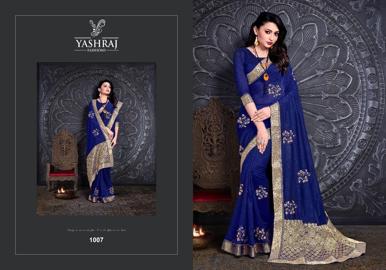 Murphy Silk Handwork Embroidery Butta Work Wedding Wear Banarasi Weaved Bordered Pallu Saree With Blouse - Georgette Material, Embroidered Pattern | Suitable For Rainy, Spring, Summer & Winter Seasons