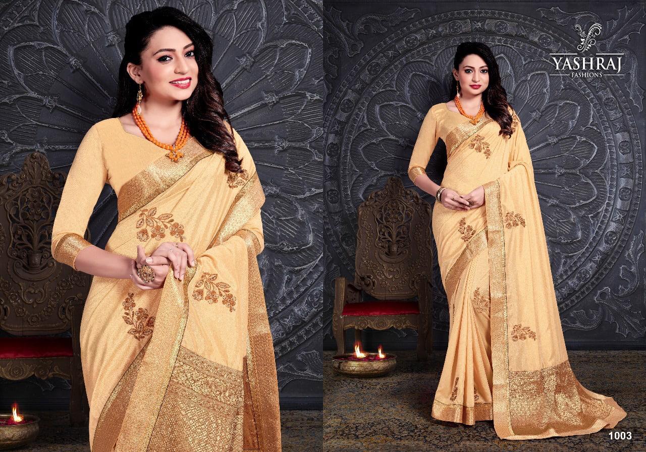 Murphy Silk Handwork Embroidery Butta Work Wedding Wear Banarasi Weaved Bordered Pallu Saree With Blouse - Georgette Material, Embroidered Pattern | Suitable For Rainy, Spring, Summer & Winter Seasons