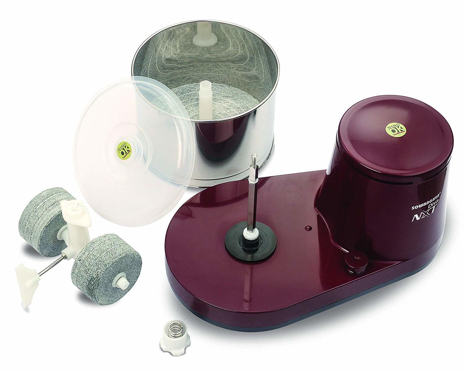 Sowbaghya 2ltr Diva Nxt Wet Grinder(maroon) With Attachments