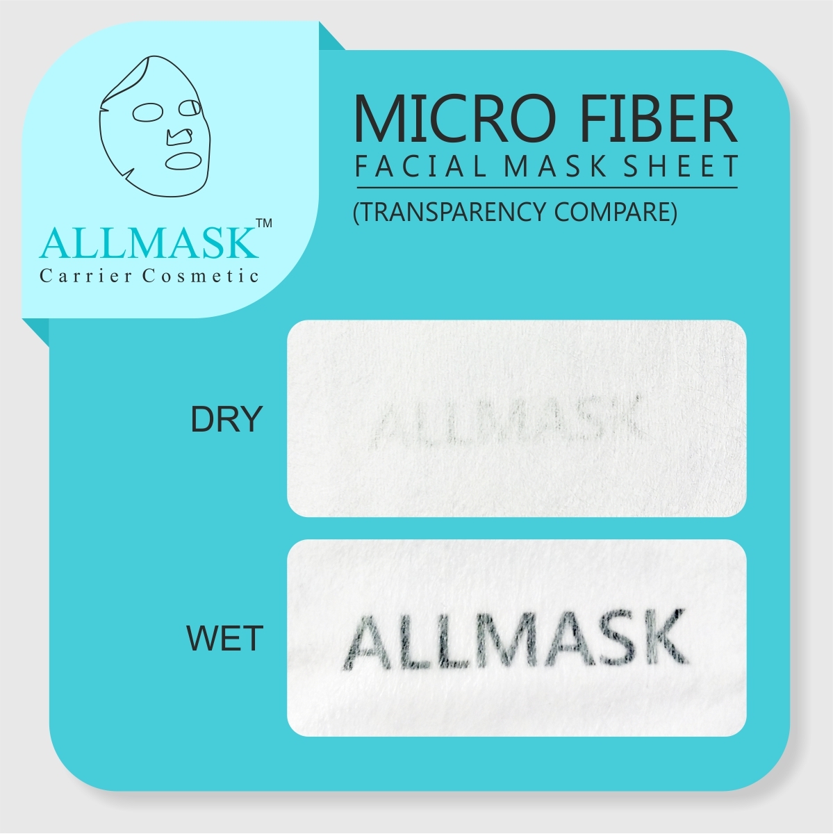 Micro Fiber Facial Mask Sheet - Non Woven Fabric, White Color, Ultra-fine Synthetic Fiber | Soft Silk Feel, Disposable, Good Water Retention
