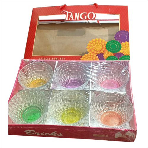 6 Pcs Glass Bowl Set - Durable Glass Material | Elegant Design, Dishwasher Safe, Ideal For Desserts And Serving
