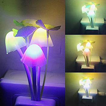 Mushroom Night Lamp - PC Material, Standard Size | Energy Saving Electric Light Source, Modern Style, Versatile Shape Options