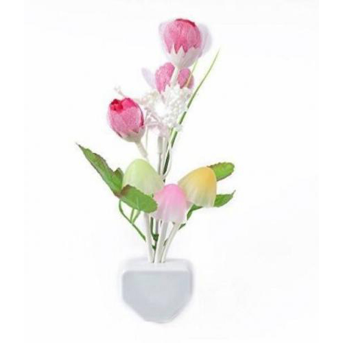 Flower Shaped Night Lamp - PC Material, Customized Shape | Modern Style, Electric Power Source, Energy Saving Light Source, 50W Power Consumption