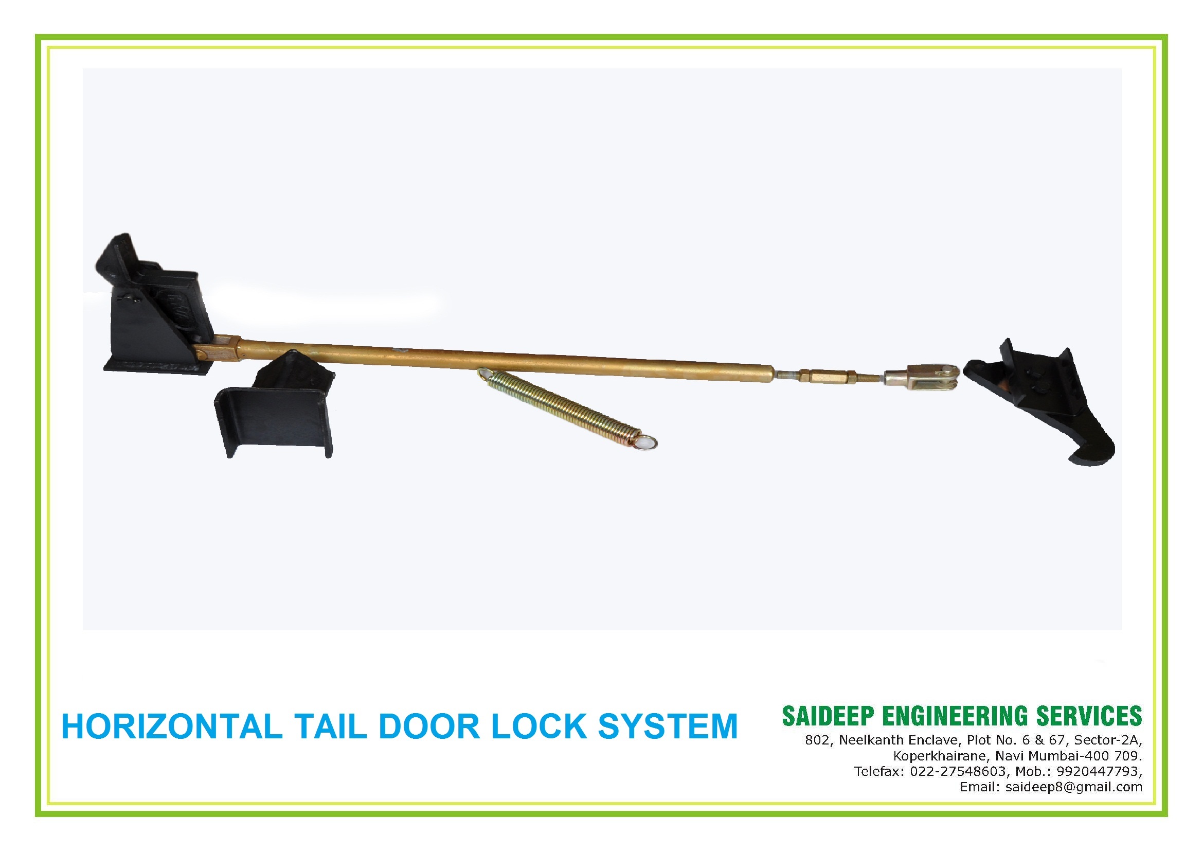 Horizontal Hook Type Tipper Tail / Rear Door Locking System