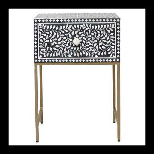 BONE INLAY SIDE TABLE