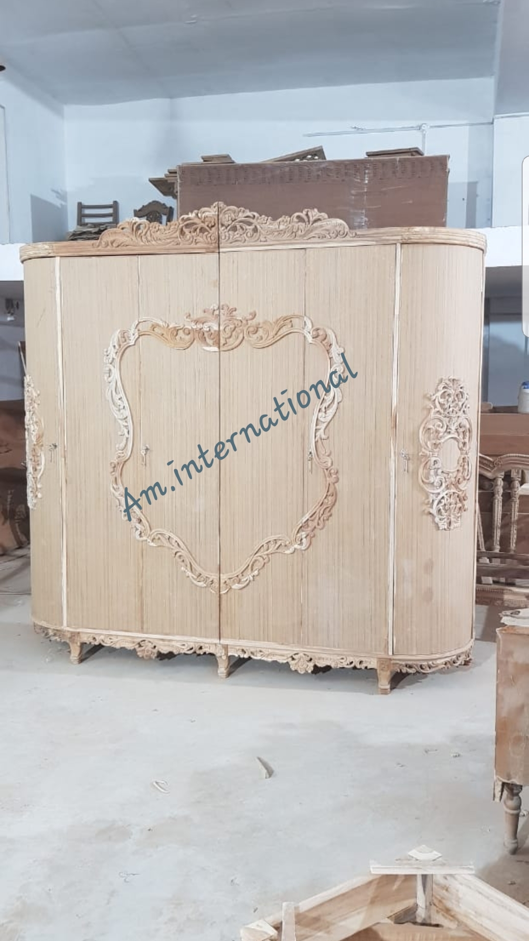 Wooden Cupboard - Solid Teak Wood, Handmade Artwork | Premium Eco-friendly Indoor Furniture, No Assembly Required, Custom Size Options