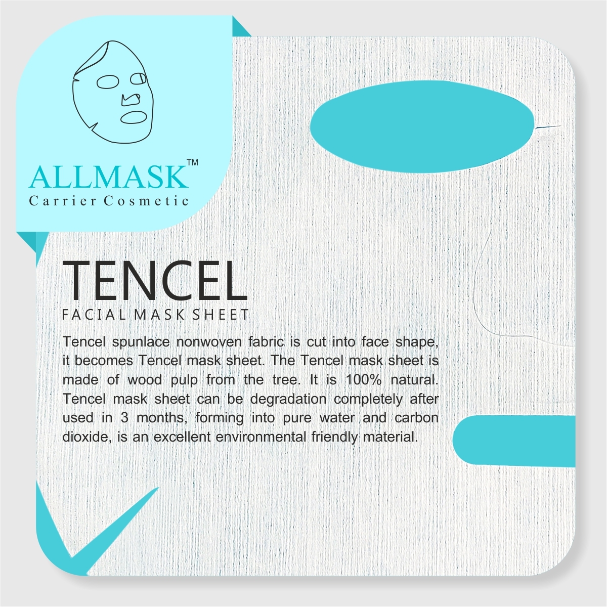 Tencel/invisible Facial Mask Sheet - Nonwoven Fabric