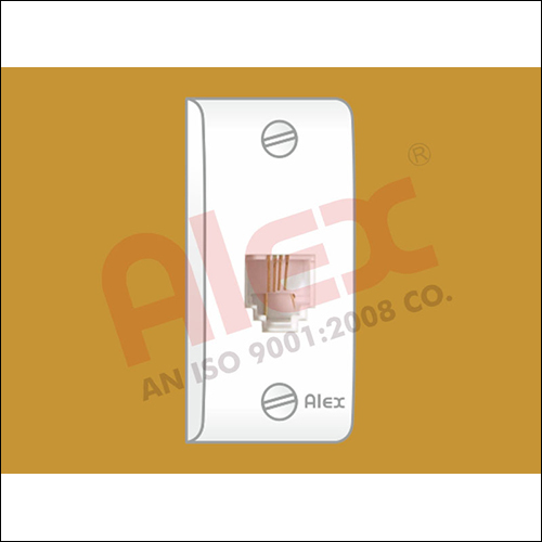 White And Also Available In Different Color Electrical Mini 2 Line Tele Jack
