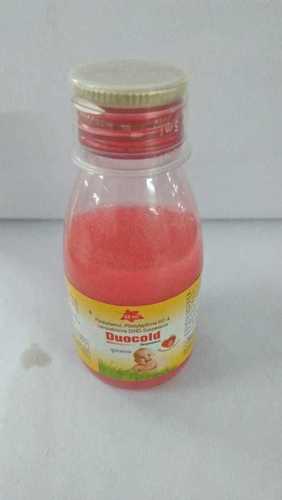 डुओकोल्ड सस्प सामग्री: पेरासिटामोल 250mg+cpm 2mg+फेनिलफेरिन 5mg+सोडियम साइट्रेट 60mg+अमोनियम क्लोराइड 120mg+मेन्थॉल 1mg