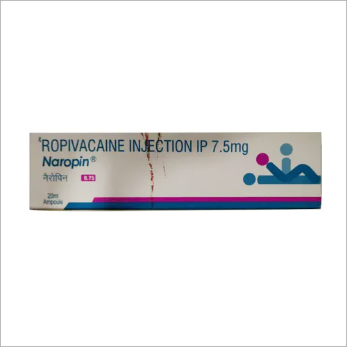 NAROPIN - 7.5 mg Ropivacaine Injection IP | Liquid Formulation, Room Temperature Storage for Anesthesia and Pain Management