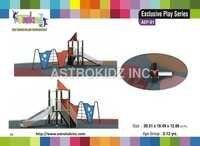 Plastic And Metal Children Slides
