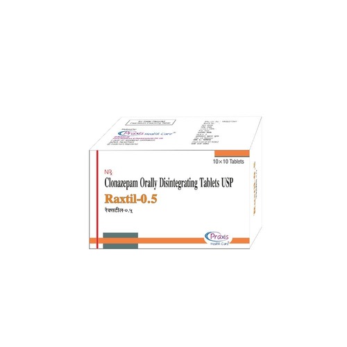 Raxtil - 0.5mg Orally Disintegrating Tablets | For Anxiety Disorders, 100 Tablets Per Box, Store in Cool & Dark Place