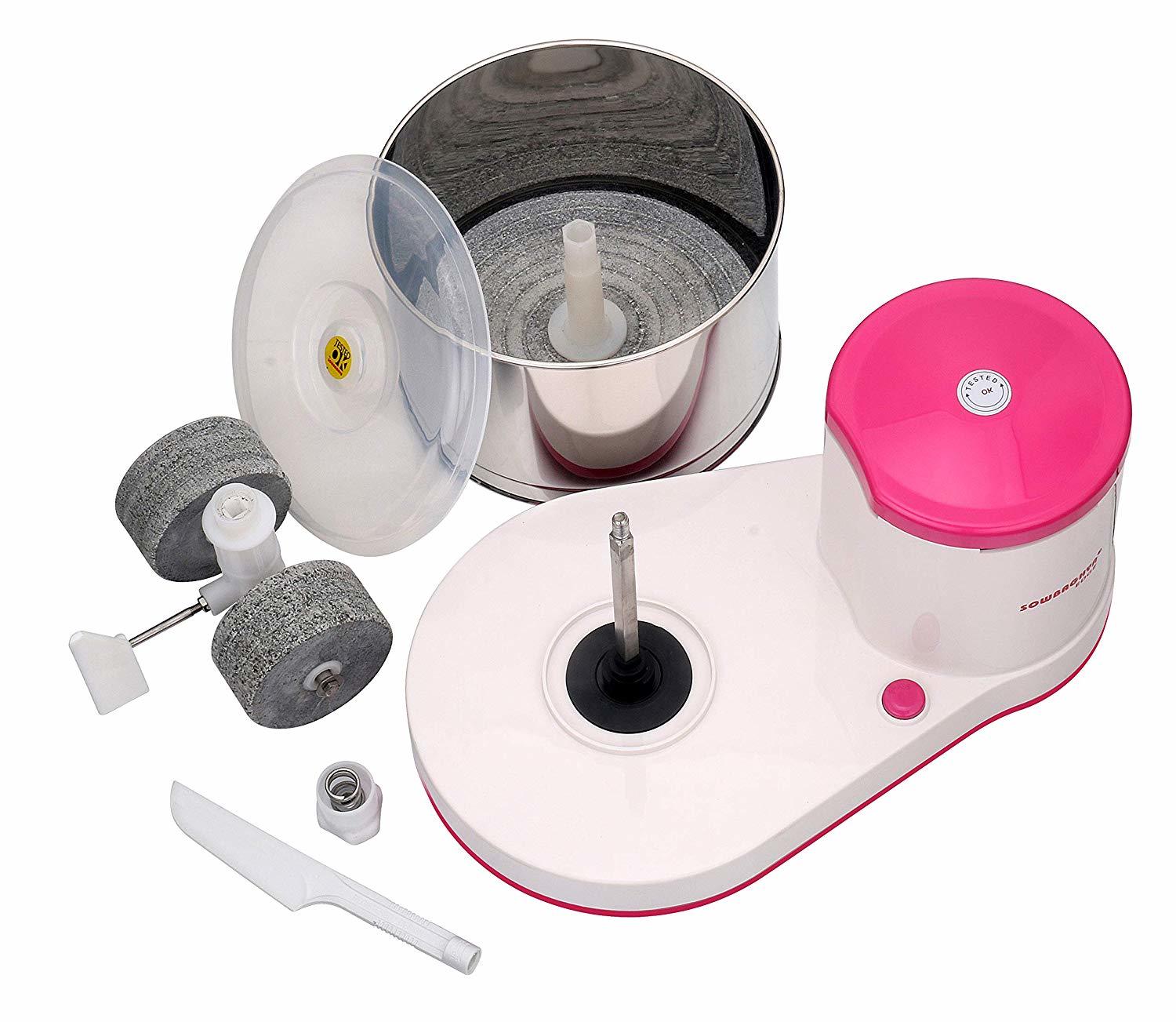 Sowbaghya Edge 2 Ltr Table Top Wet Grinder (Without Attachments) (Pink)