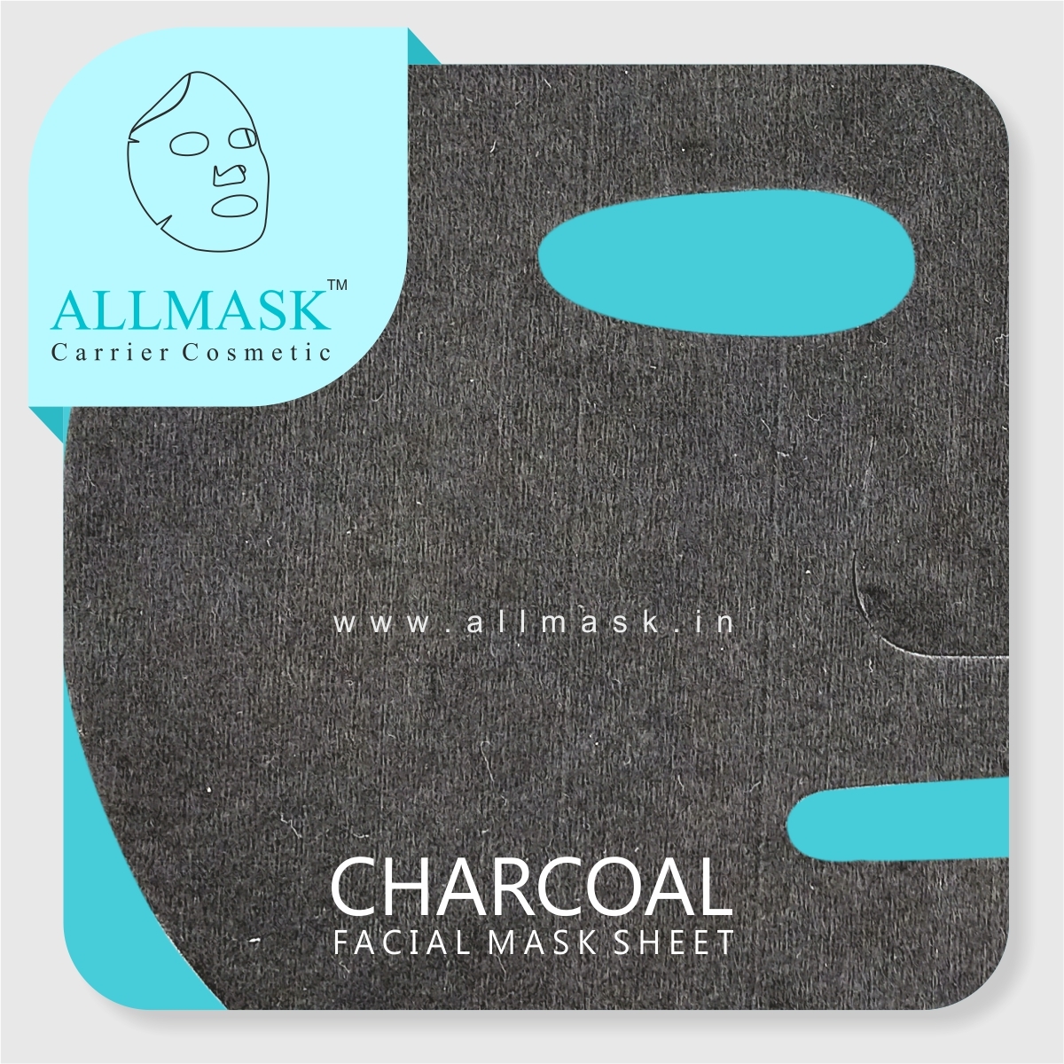Charcoal Facial Mask Sheet - Bamboo Charcoal Fibre, Black - Eco-friendly, 100% Natural, Super Smooth Texture, Super Absorption Features