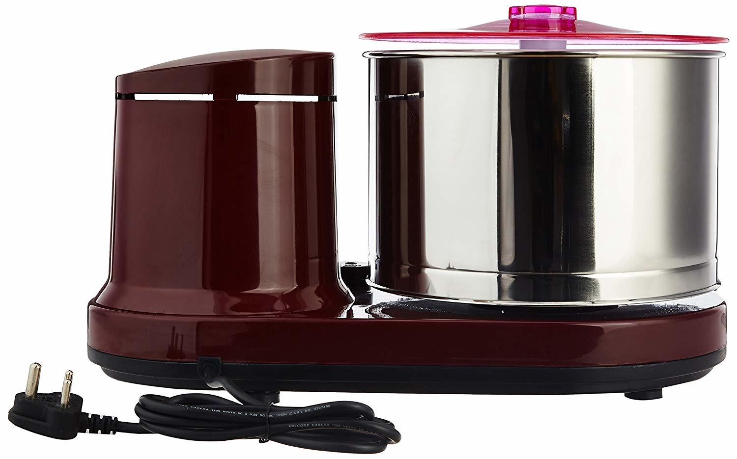 Bajaj Wx 3 150-watt Wet Grinder Without Arm (Maroon)