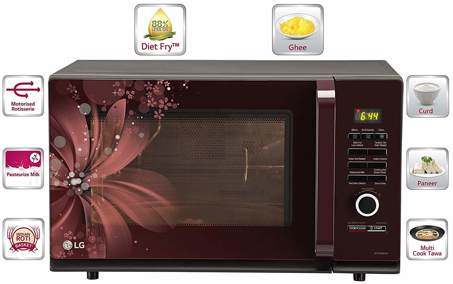 Lg 32 L Convection Microwave Oven (Mc3286brum, Black)