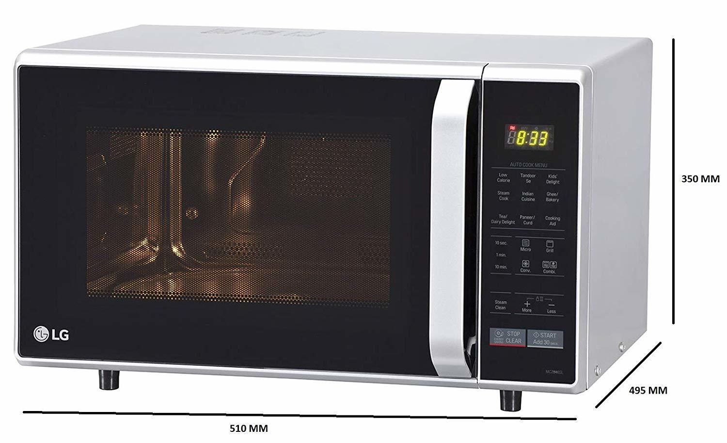 Lg 28 L Convection Microwave Oven (Mc2846sl, Silver)