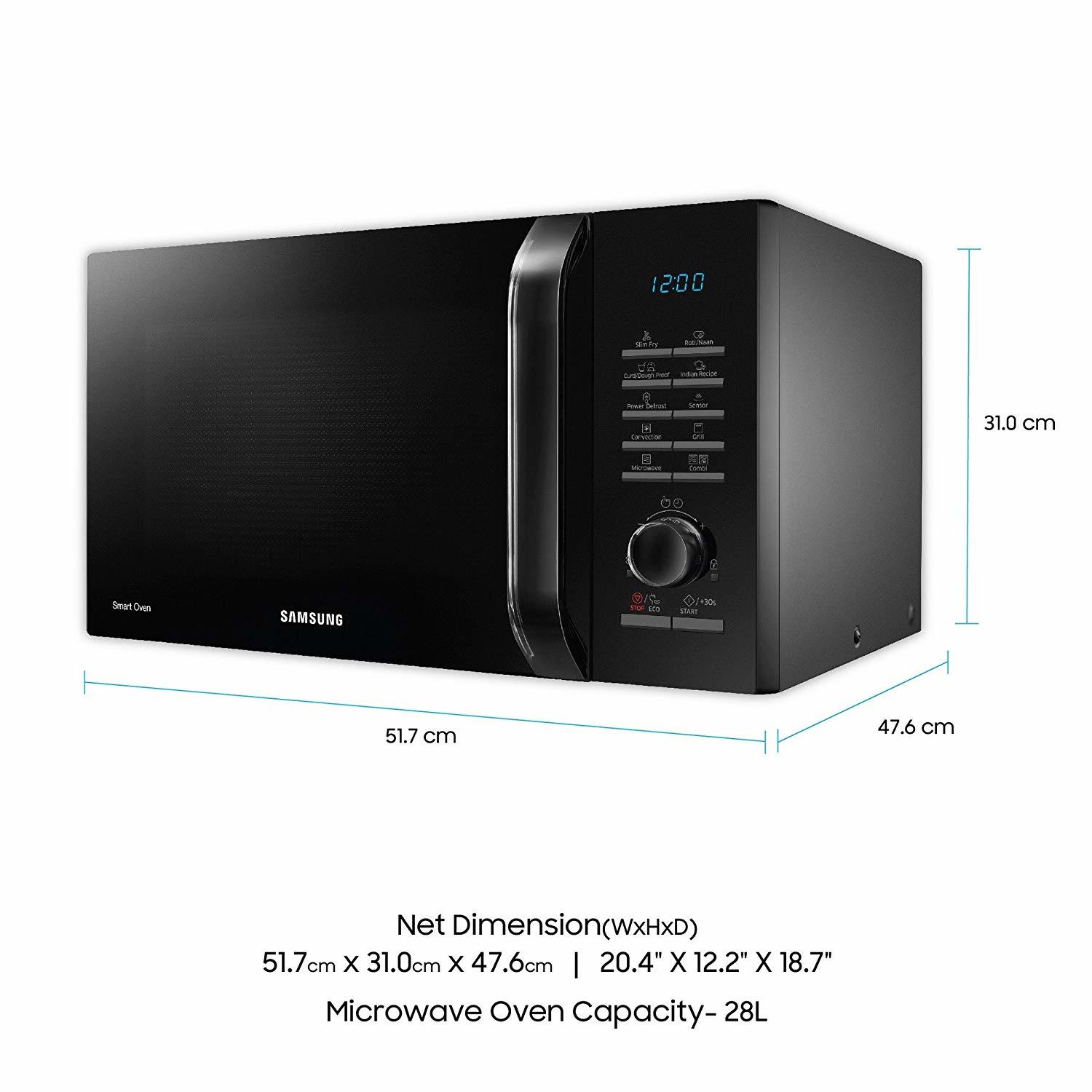 Samsung 28 L Convection Microwave Oven (Mc28h5145vk/tl, Black)