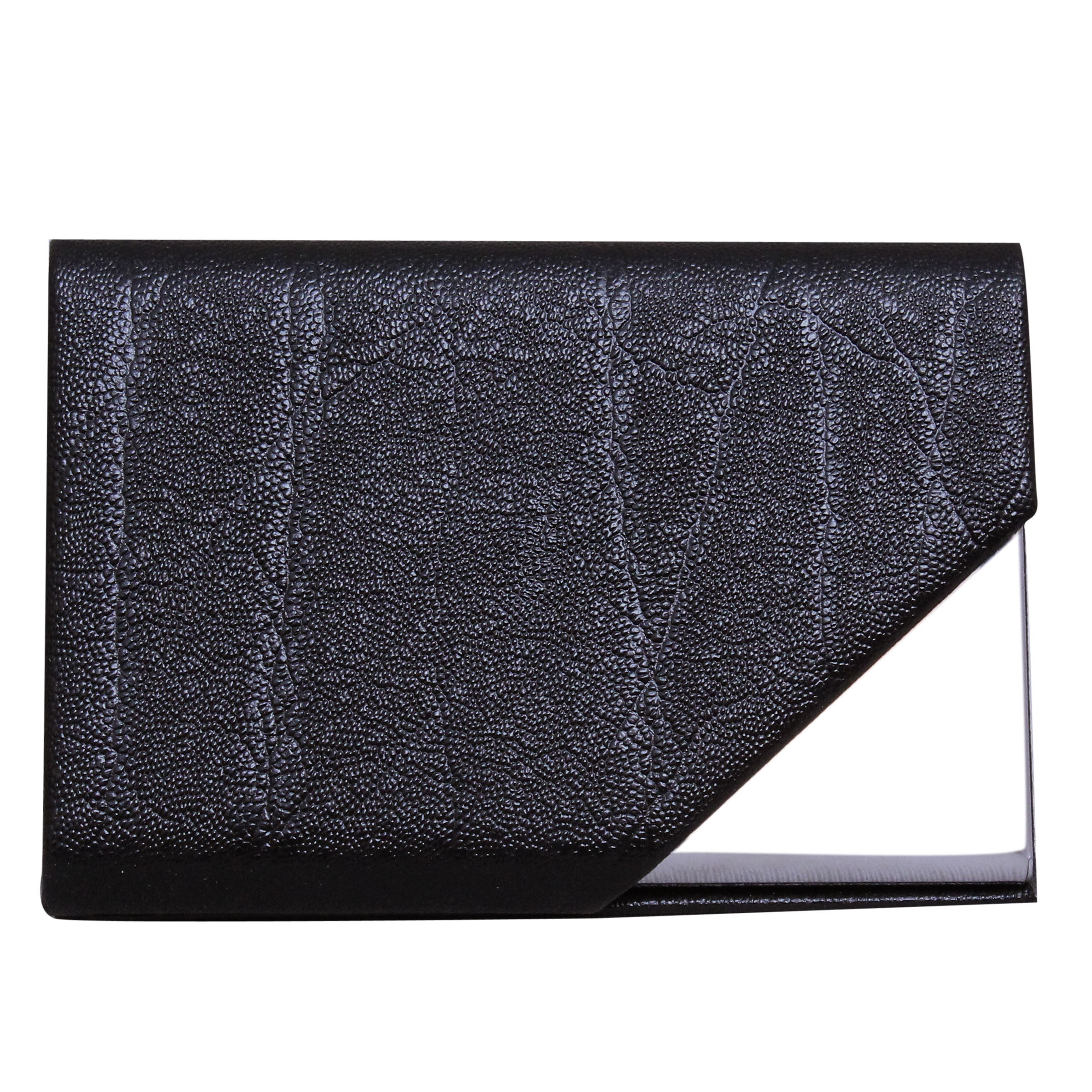Leather Card Holder - Pu Leather & Stainless Steel | Pocket-sized Case For 6 Cards, Professional Appearance, Available In Black And Blue