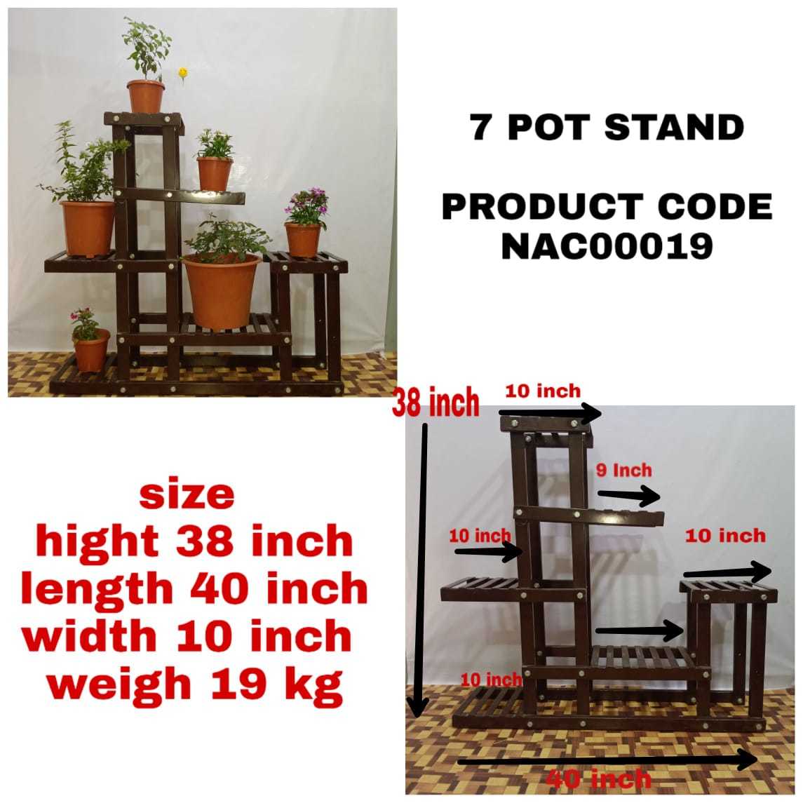 Black Flower Pot Stand