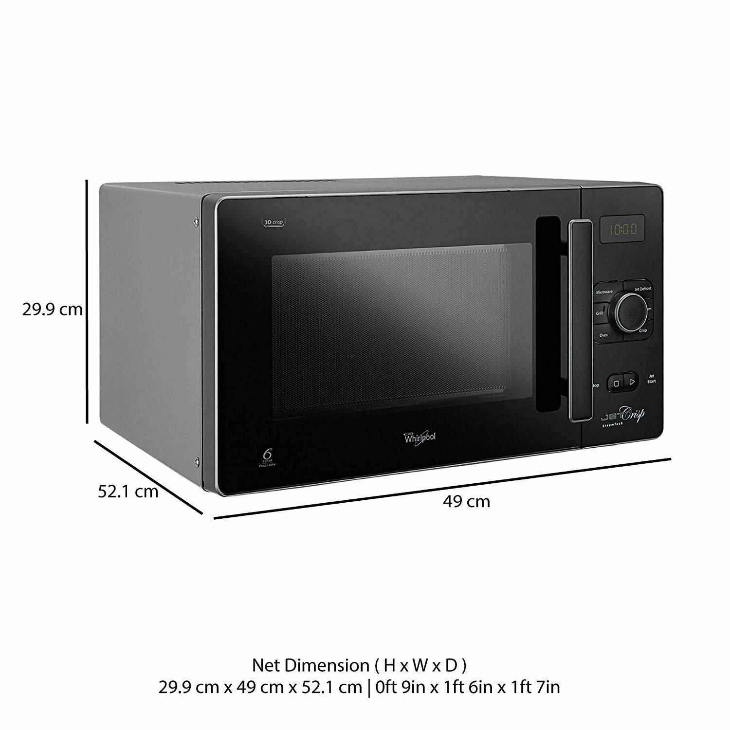 Whirlpool 25 L Convection Microwave Oven (25l Crisp Steam Conv. Mw Oven-ms, Black)