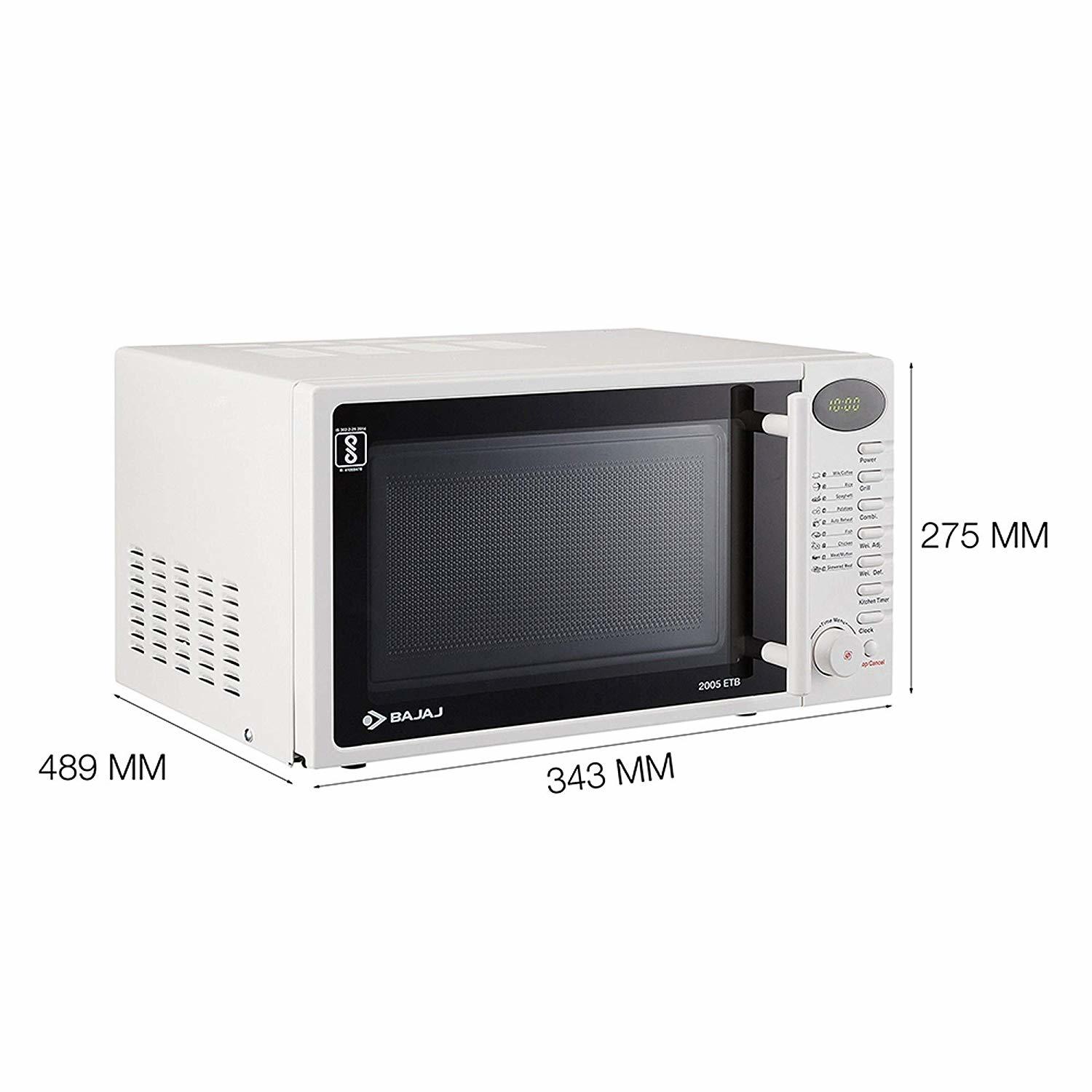 Bajaj 20 L Grill Microwave Oven (2005 Etb, White)