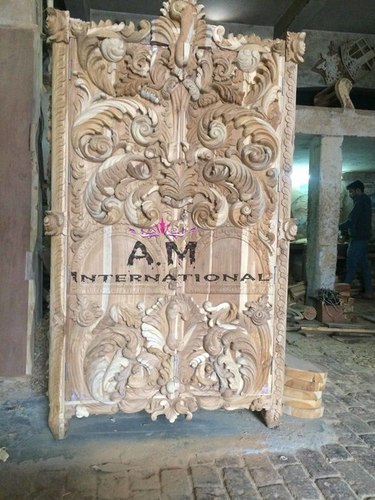 Handcrafted Wooden Almirah - Solid Teak Wood, Customizable Size & Finish | Handmade Artwork, Eco-Friendly, Indoor Furniture
