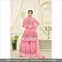 Available In Different Colour Partywear Sharara Suit