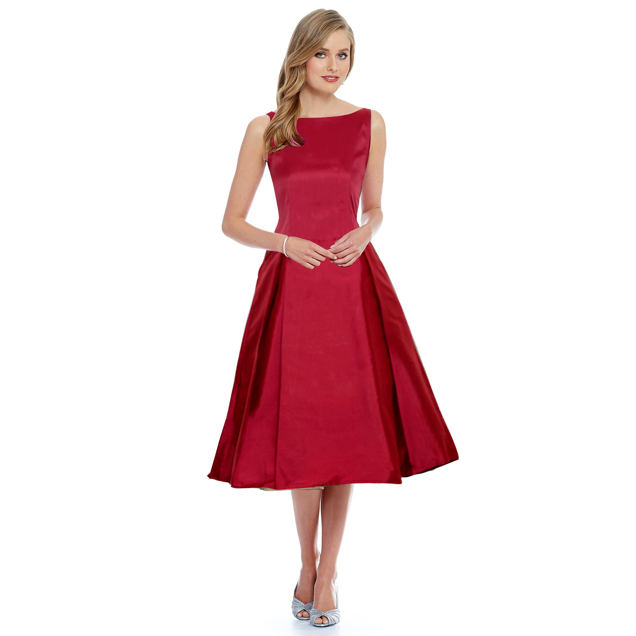 Western Dress - Taffeta Silk Inner, Heavy American Crepe, Length 37 Inches, Available Sizes S-xxl, Sleeveless, Round Neck | 5 Beautiful Colors For Women