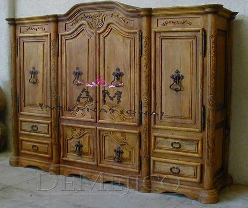 Wooden Handcrafted Almirah - Solid Teak Wood, Custom Size, Eco-friendly Design | Handmade, Premium Finish, Indian Style Indoor Furniture