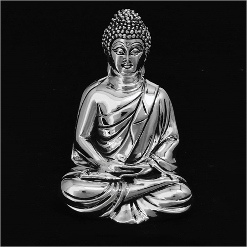 Buddha Silver Statue Size: 1-24 Inch